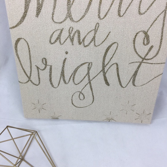 Merry & Bright Canvas Wall Shelf Decor - Picture 4 of 9